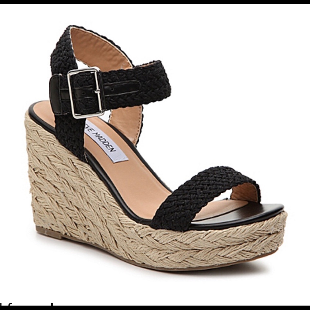 Steve madden Black woven sandal